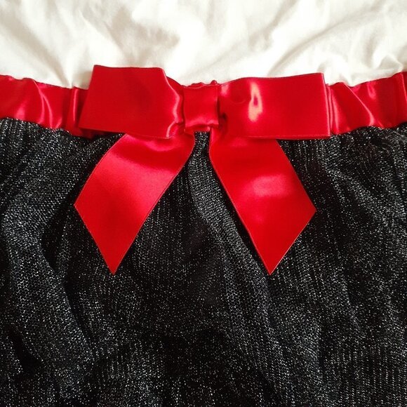 Hanna Andersson Girls Size 130 (7-8) Cream, Black Shimmer Tulle Holiday Dress - Picture 6 of 6